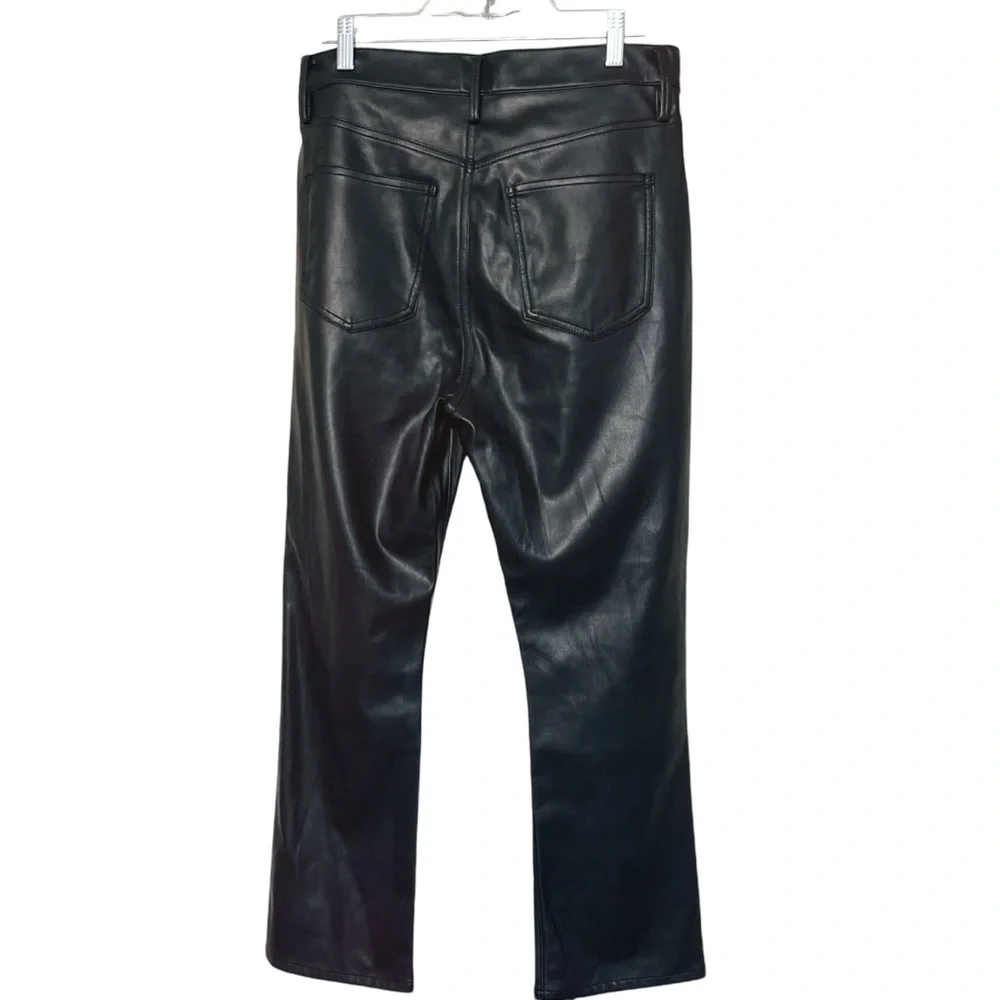 Ann Taylor Faux Leather Jeans Size 10 Black Vegan Leather Whimsigoth Wit…
